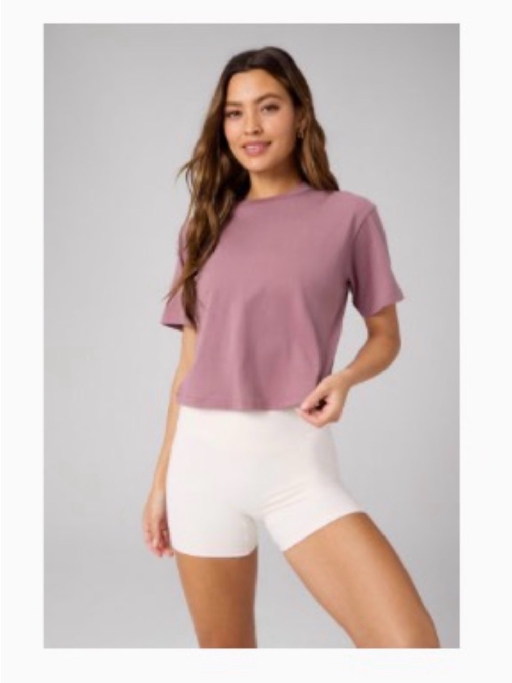 Fabletics Mushroom Mauve M Boxy Tee